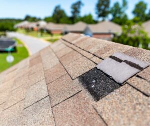 shingle blown off roof