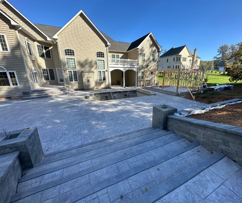 Stamped Concrete Pool Deck Stafford VA- City Light Construction LLC