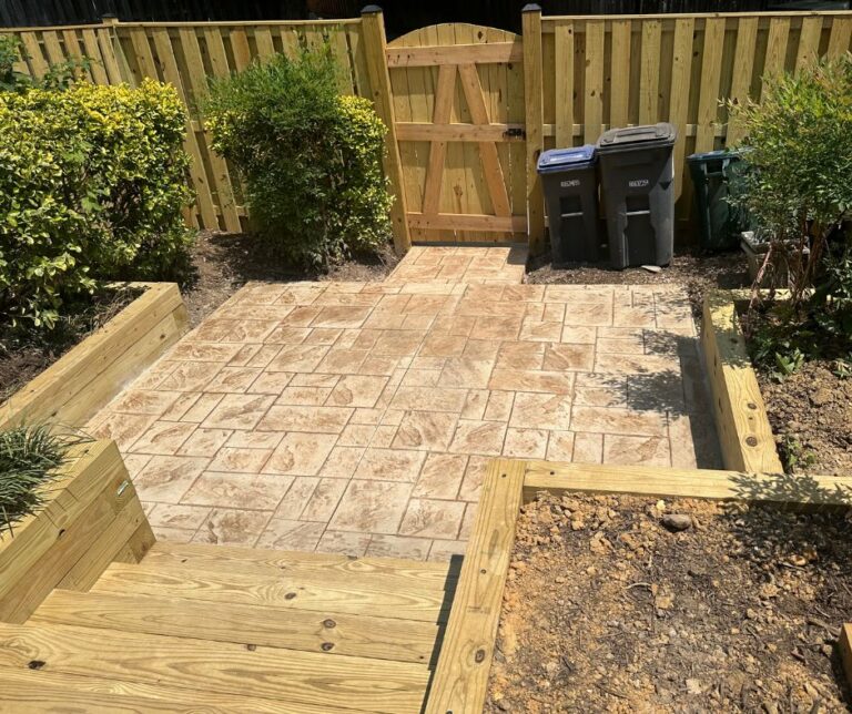 Stamped patio backyard Stafford VA- City Light Construction LLC