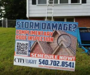 Storm damage roof repair Fredericksburg VA- City Light Construction LLC