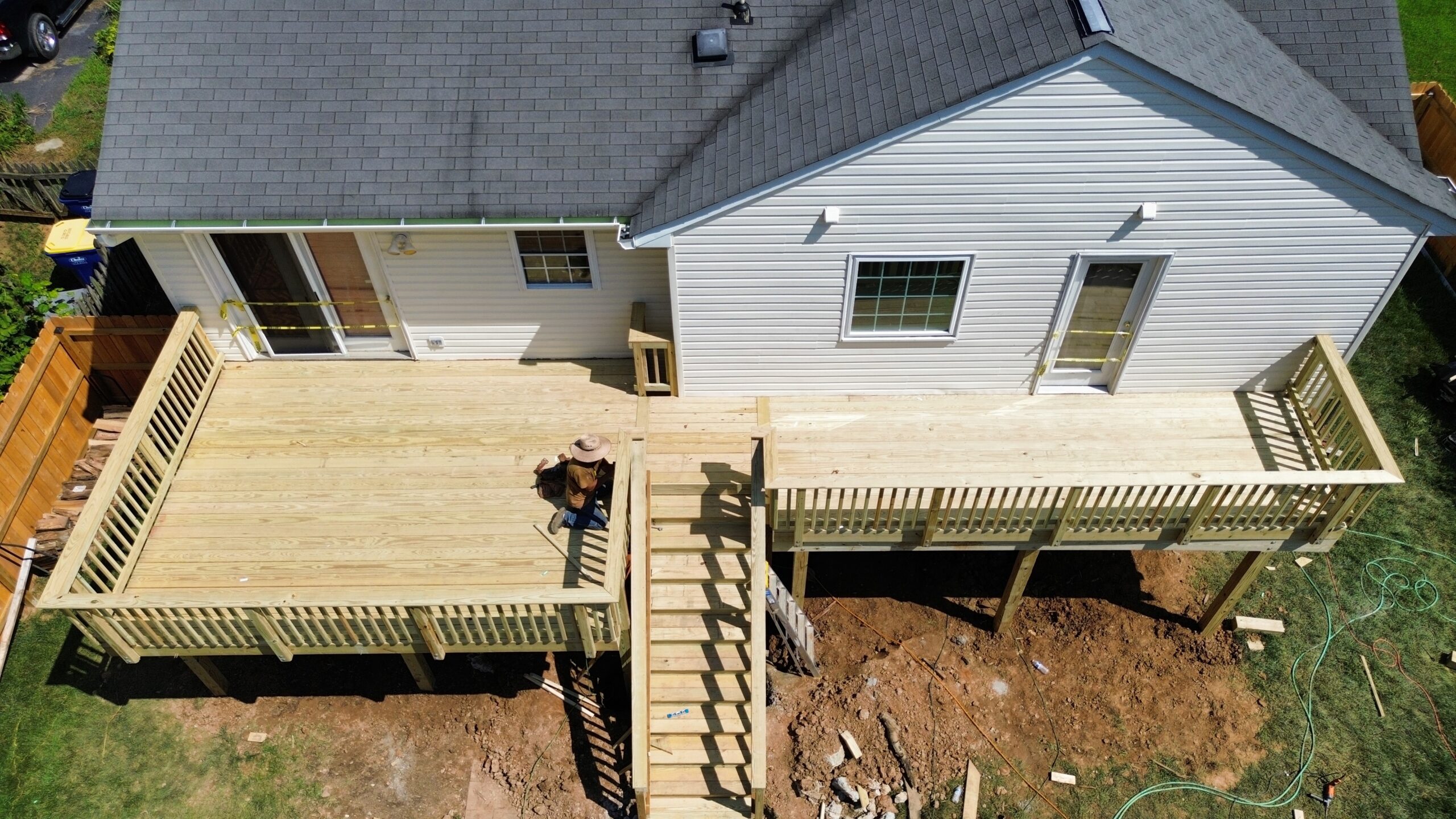 Wood deck built by City Light Construction